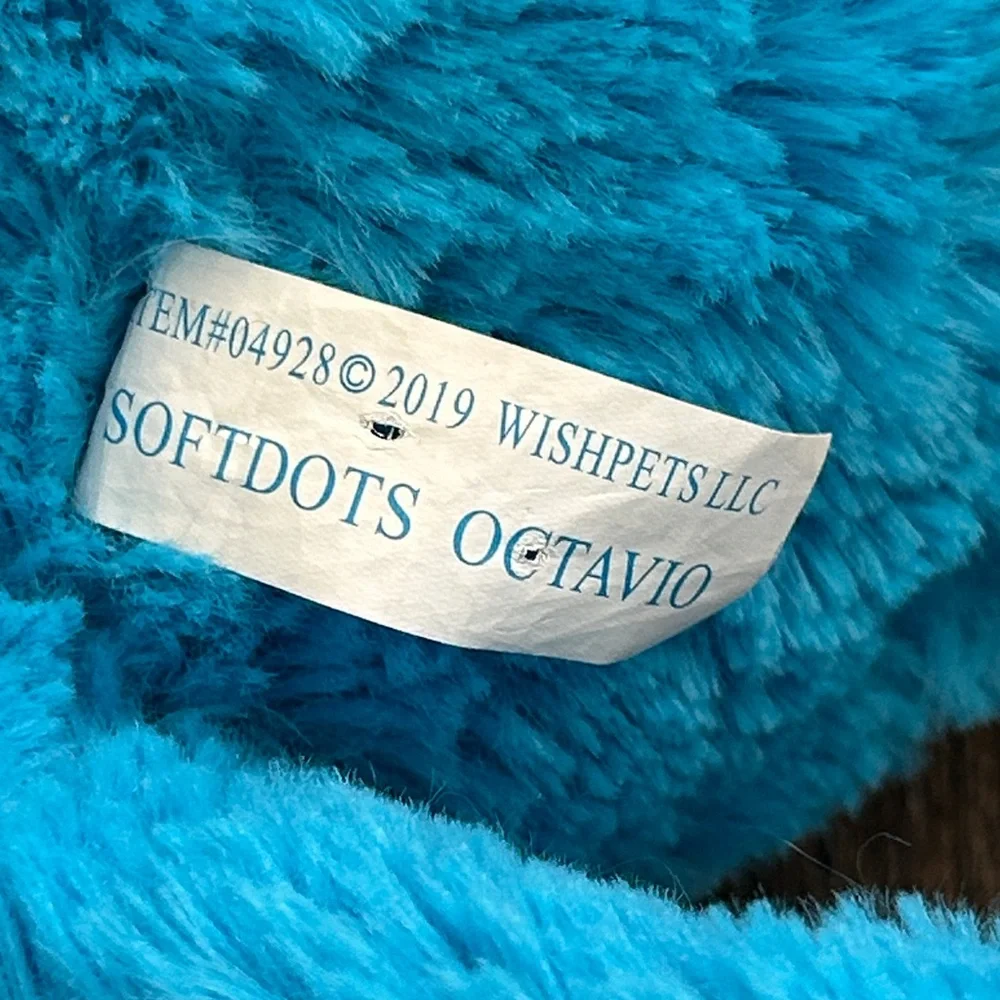 Wishpets Octavio Blue Plush Octopus Stuffed Animal 2019 Very‎ Soft